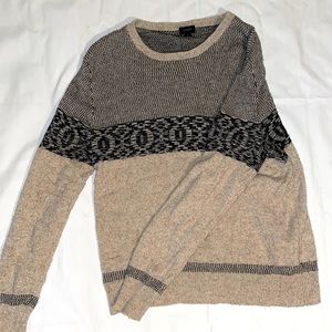 Retro J. Crew Geometric Sweater